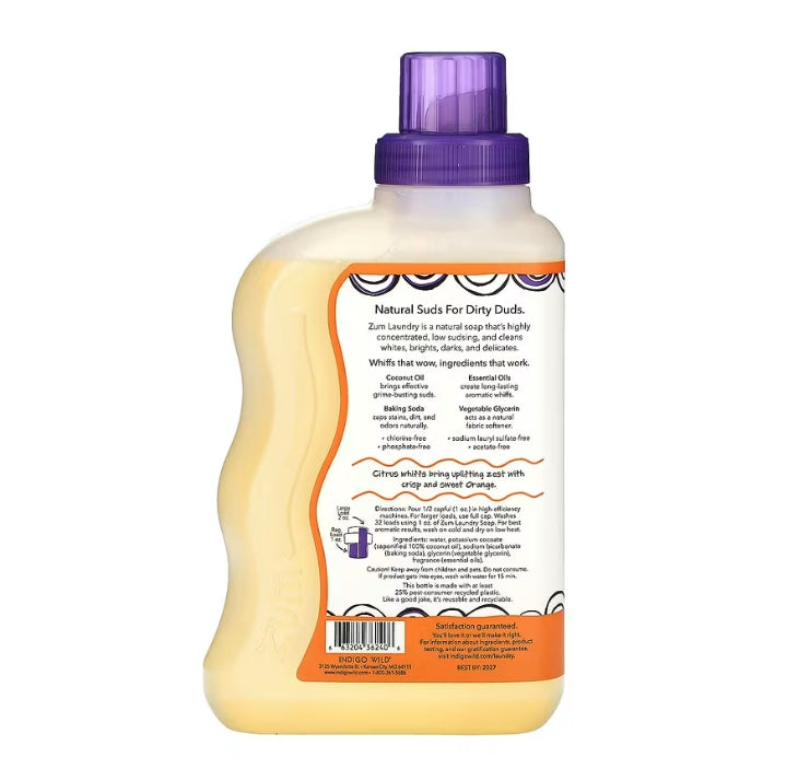 ZUM, Laundry Soap, Sweet Orange, 32 fl oz (0.94 l)