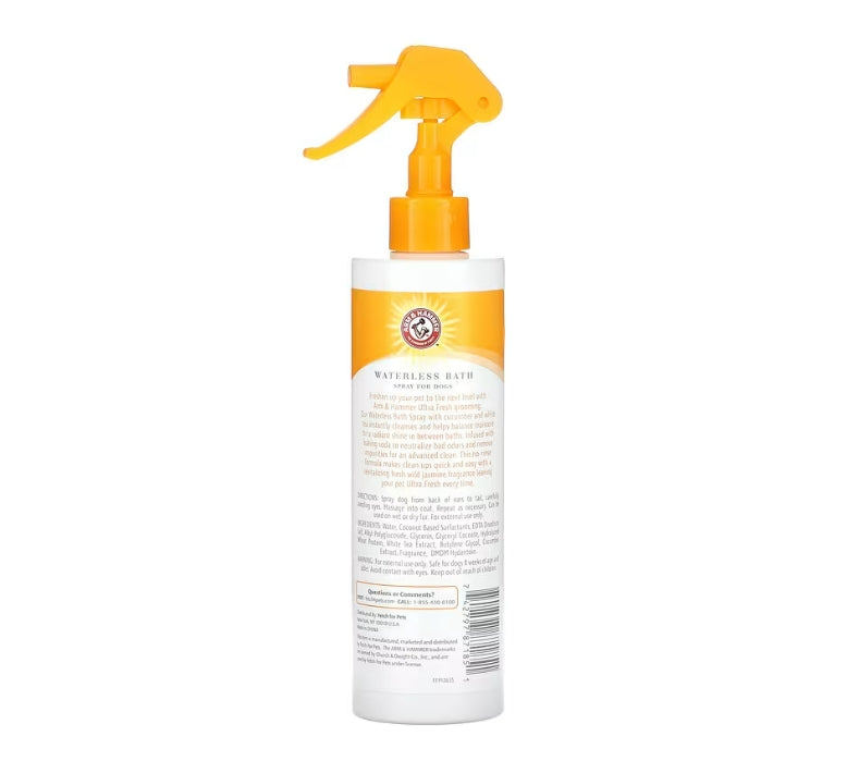 FREE Arm & Hammer, Ultra Fresh, Waterless Bath, Spray For Dogs, Wild Jasmine, 10 fl oz (296 ml)