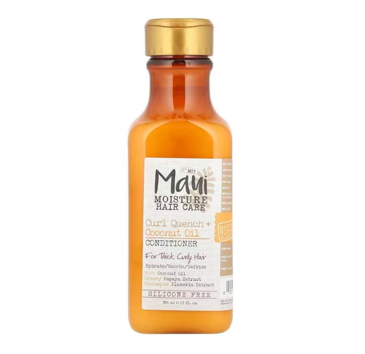 Maui Moisture, Curl Quench + Coconut Oil Conditioner, For Thick, Curly Hair, 13 fl oz (385 ml)