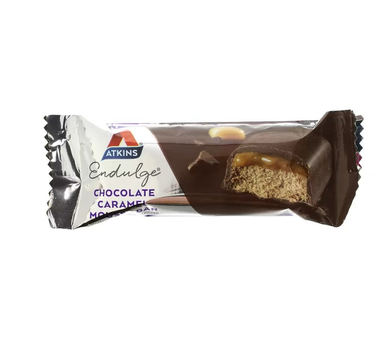 FREE Atkins, Endulge, Chocolate Caramel Mousse Bar, 5 Bars, 1.2 oz (34 g) Each