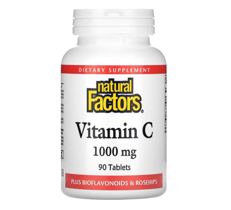 FREE Natural Factors, Vitamin C, Plus Bioflavonoids & Rosehips, 1,000 mg, 90 Tablets