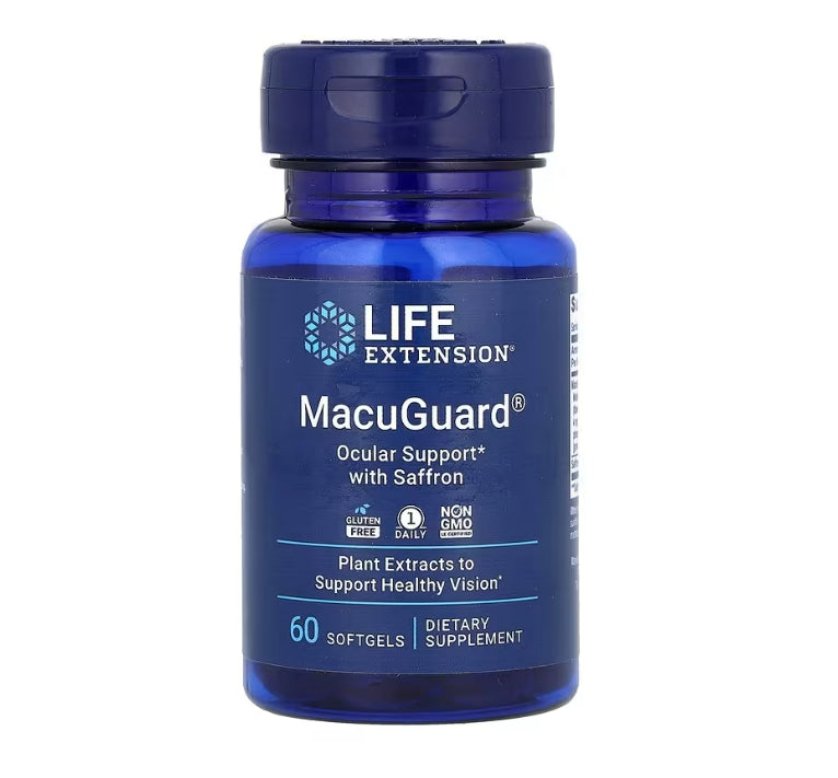 Life Extension, MacuGuard 番紅花視力健康軟凝膠，60 粒