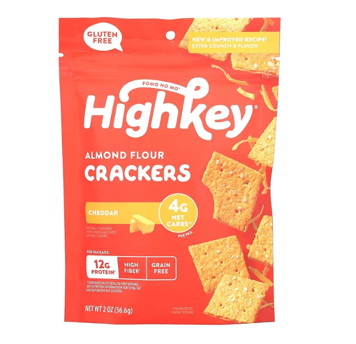 FREE HighKey, Almond Flour Crackers, Cheddar, 2 oz (56.6 g)