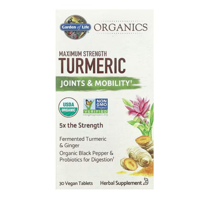 FREE Garden of Life, Turmeric, Maximum Strength, 30 Vegan Tablets