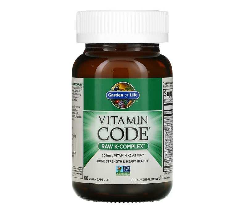 FREE Garden of Life, Vitamin Code, RAW K-Complex, 60 Vegan Capsules