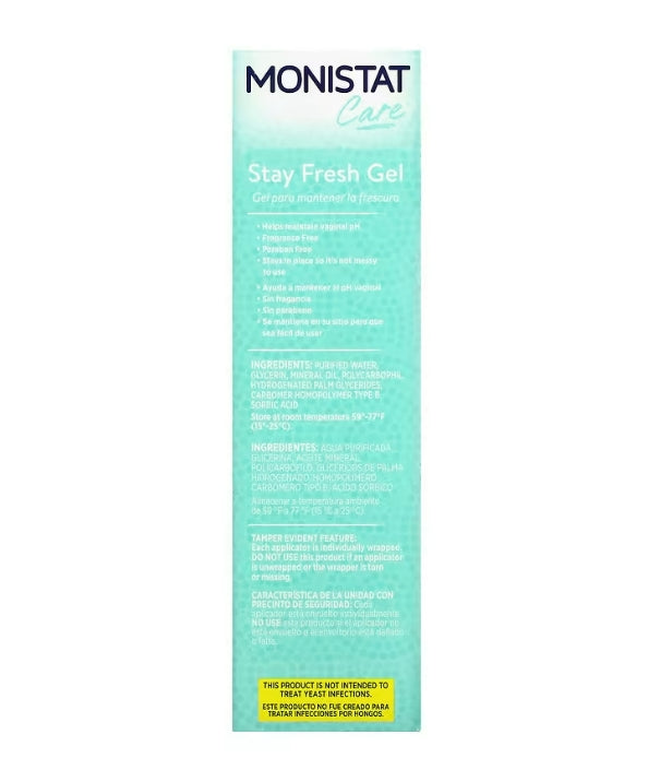 FREE Monistat, Care, Odor Control, Stay Fresh Gel, 4 Prefilled Gel Applicators, 0.08 oz (2.3 g) Each