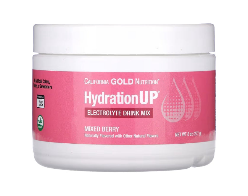 California Gold Nutrition, HydrationUP - 電解質混合漿果，8 盎司（227 克）