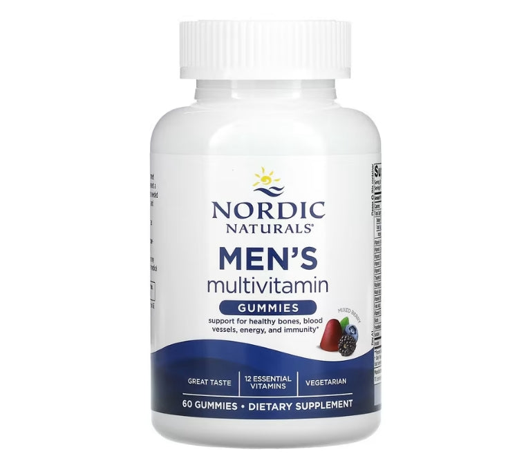 免費送 Nordic Naturals, 男性多維生素軟糖，混合漿果味，60 粒軟糖