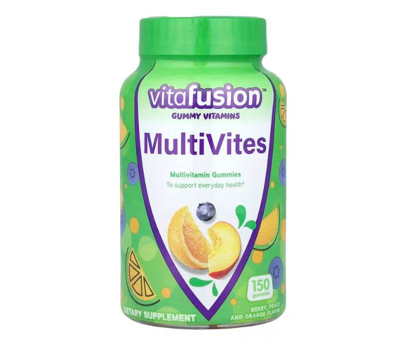 VitaFusion, MultiVites，多維生素軟糖，天然漿果、桃子和柳丁味，150 粒軟糖