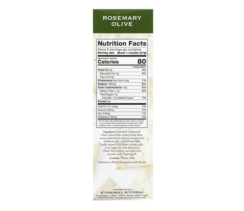 FREE Stonewall Kitchen, Rosemary Olive Flatbread Crisps, 5.8 oz (164 g)