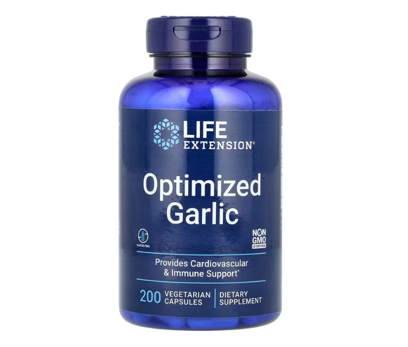 Life Extension, Optimized Garlic，標準化大蒜膠囊，200 粒素食膠囊