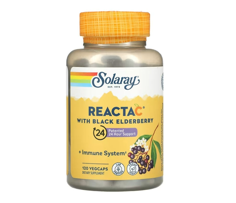 Solaray, Reacta C with Black Elderberry, 120 VegCaps