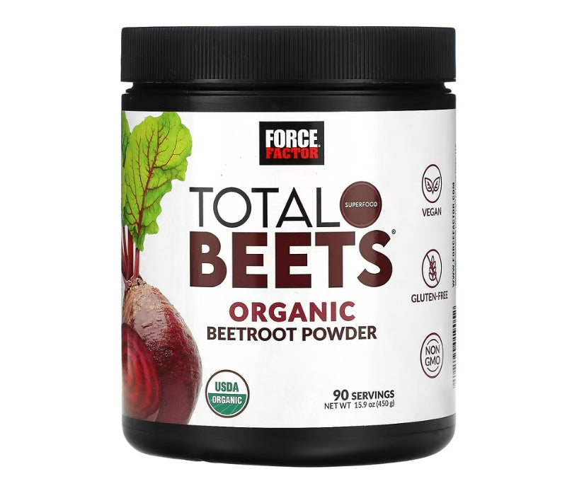 Force Factor, Total Beets®, Organic Beetroot Powder, 15.9 oz (450 g)