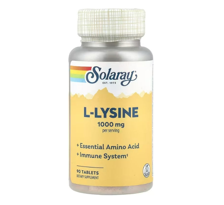 FREE Solaray, L-Lysine, 90 Tablets