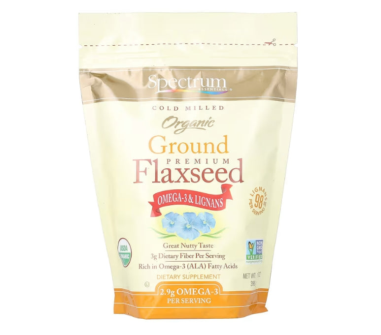 FREE Spectrum Essentials, Organic Ground Premium Flaxseed, 14 oz (396 g)