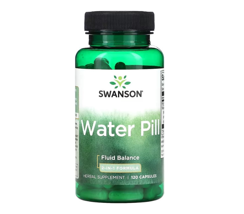 FREE Swanson, Water Pill, 2-In-1 Formula, 120 Capsules