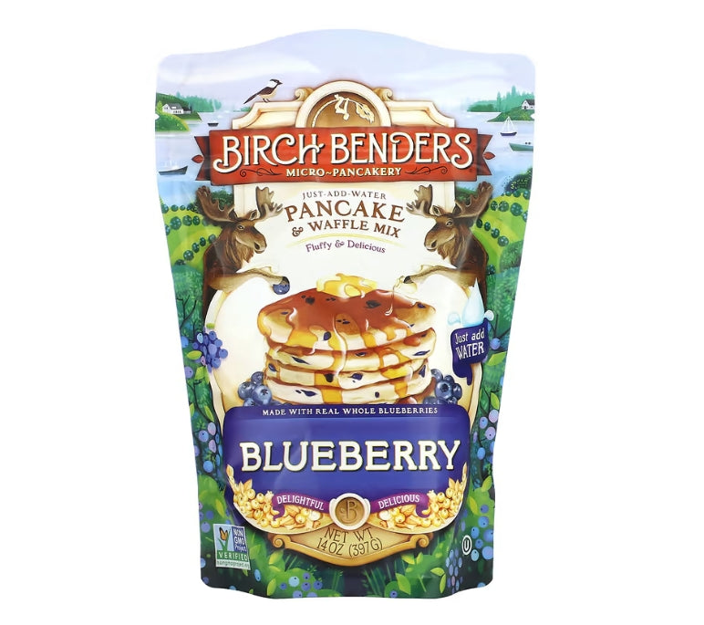 Birch Benders, Pancake & Waffle Mix, Blueberry, 14 oz (397 g)