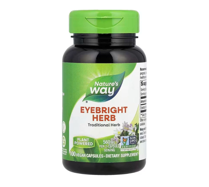 Nature's Way, Eyebright Herb, 560 mg, 100 Vegan Capsules (280 mg Per Capsule)