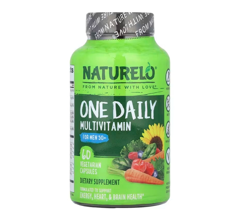 NATURELO, One Daily Multivitamin For Men 50+, 60 Vegetarian Capsules