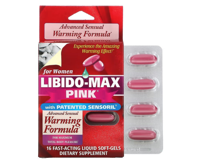 Applied Nutrition, Libido-Max Pink，女性，16 粒快速反應液體軟凝膠