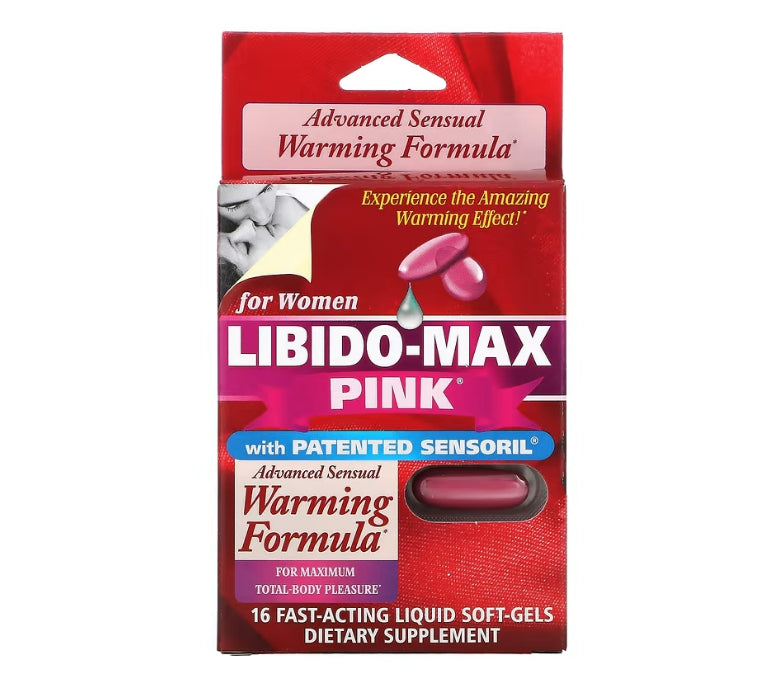 Applied Nutrition, Libido-Max Pink，女性，16 粒快速反應液體軟凝膠