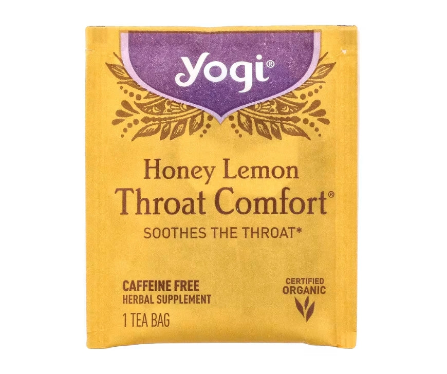 FREE Yogi Tea, Throat Comfort®, Honey Lemon, Caffeine Free, 16 Tea Bags, 1.12 oz (32 g)