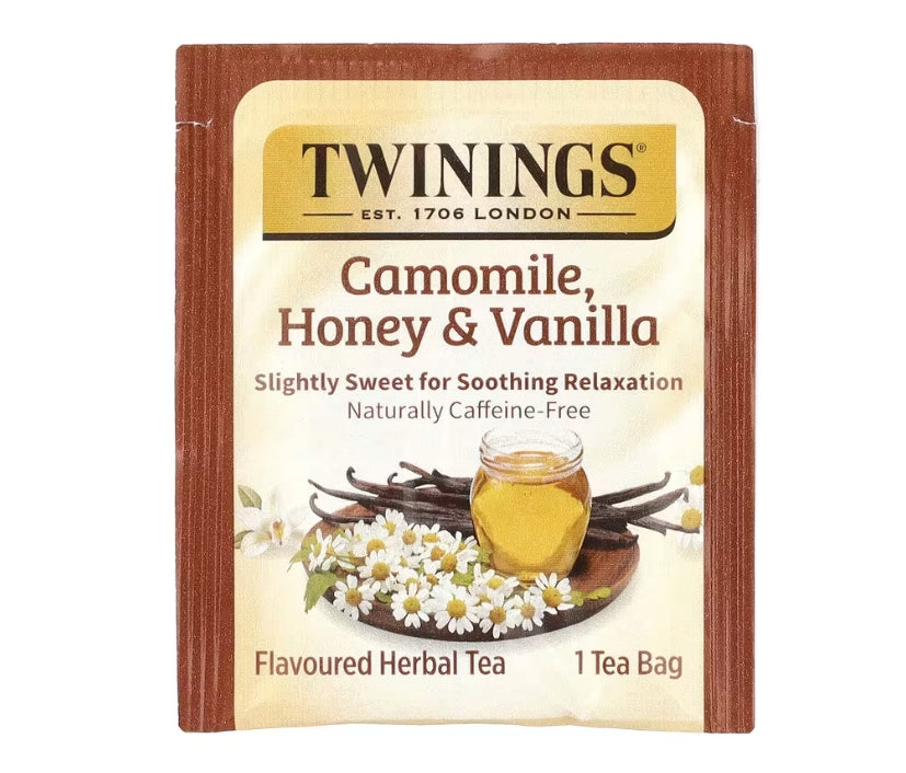 Twinings, Flavored Herbal Tea, Camomile, Honey & Vanilla, Caffeine-Free, 20 Tea Bags, 1.13 oz (32 g)