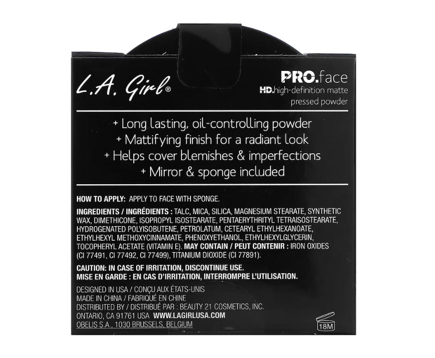 FREE L.A. Girl, PRO.face Matte Pressed Powder, GPP604 Creamy Natural, 0.25 oz (7 g)