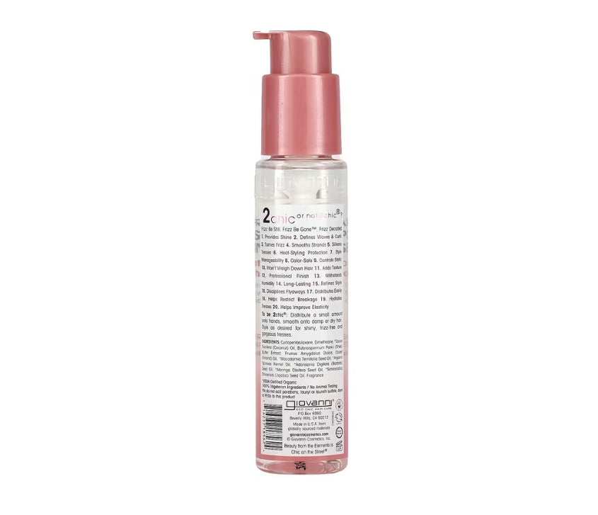 Giovanni, 2chic, Frizz Be Gone Anti-Frizz Polishing Serum, Shea Butter + Sweet Almond Oil, 2.75 fl oz (81 ml)