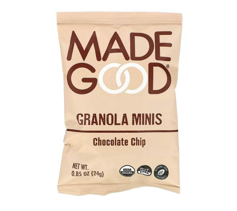 FREE MadeGood, Granola Minis, Chocolate Chip, 5 Packs, 0.85 oz (24 g) Each