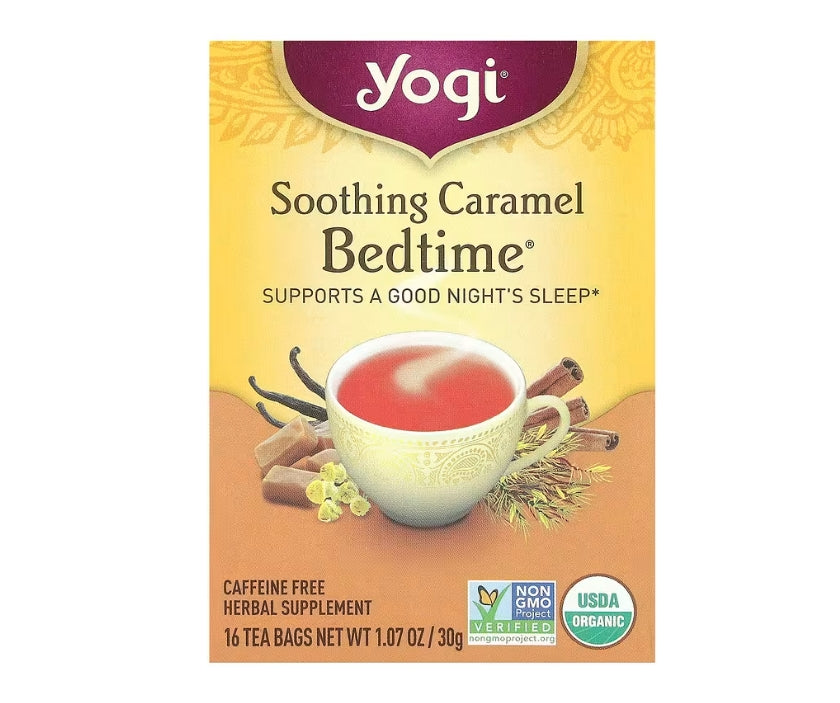 FREE Yogi Tea, Bedtime, Soothing Caramel, Caffeine Free, 16 Tea Bags, 1.07 oz (30 g)