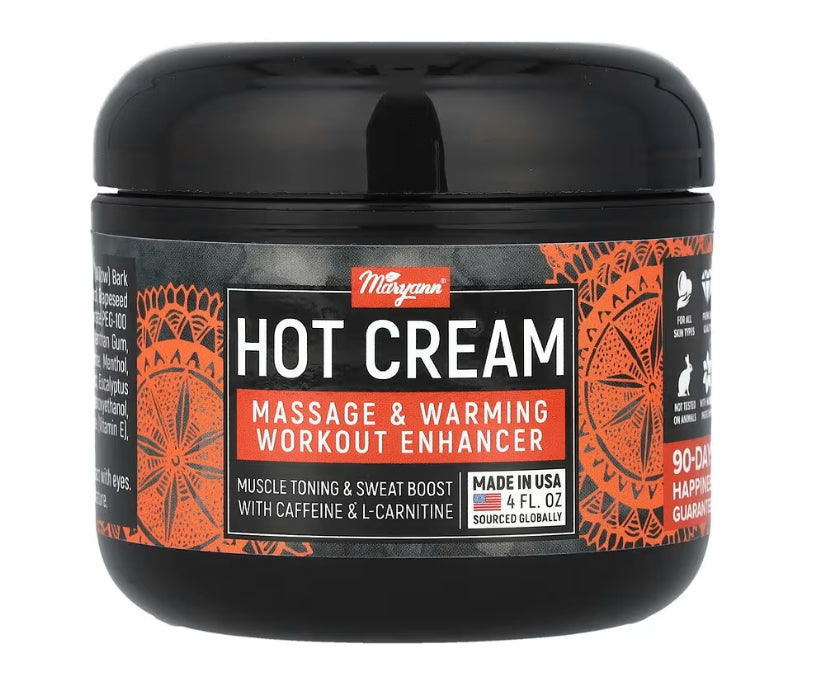 MaryAnn Organics, Hot-Cream, Massage & Warming Workout Enhancer, 4 fl oz