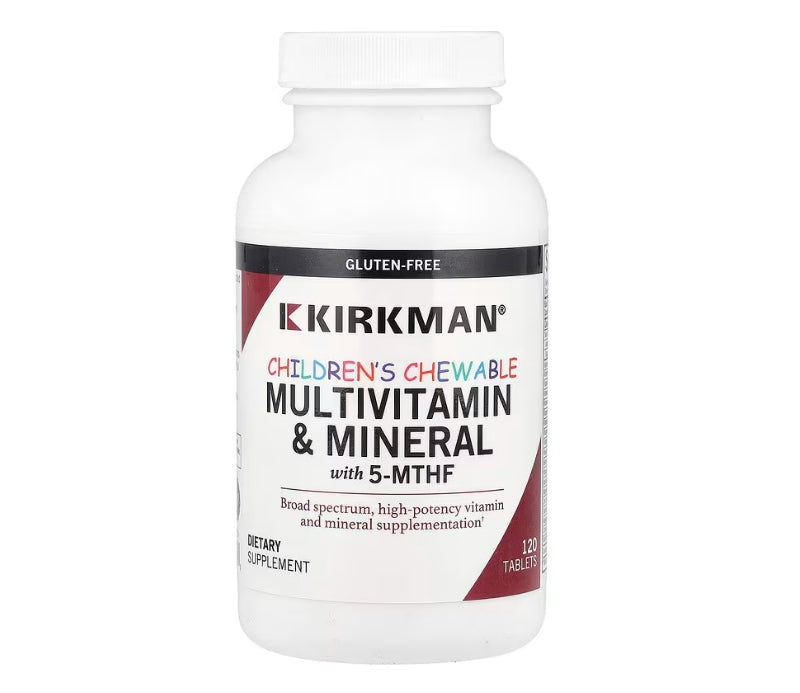 免費送 Kirkman Labs, 兒童專用複合維生素礦物營養片，含 5-MTHF，120 片裝