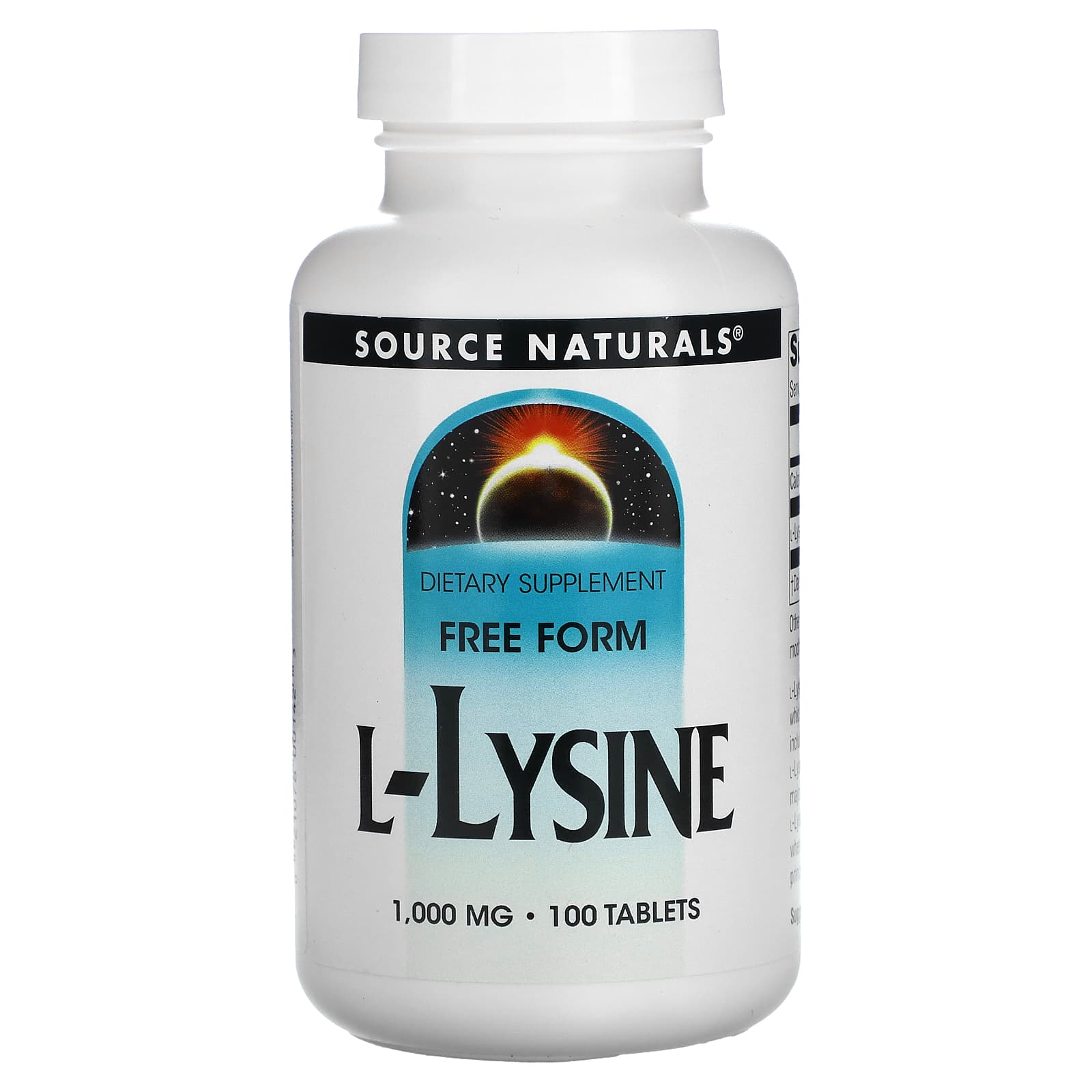 Source Naturals, L-Lysine, 1,000 mg, 100 Tablets