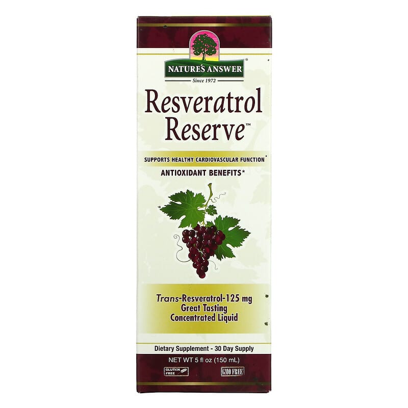 Nature's Answer, Resveratrol Reserve™ 白藜蘆醇，5 液量盎司（150 毫升）
