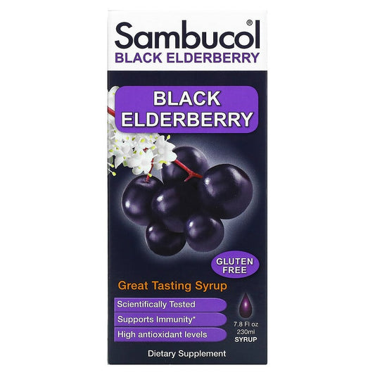 免費送 Sambucol, 黑接骨木果糖漿，7.8 液量盎司（230 毫升）