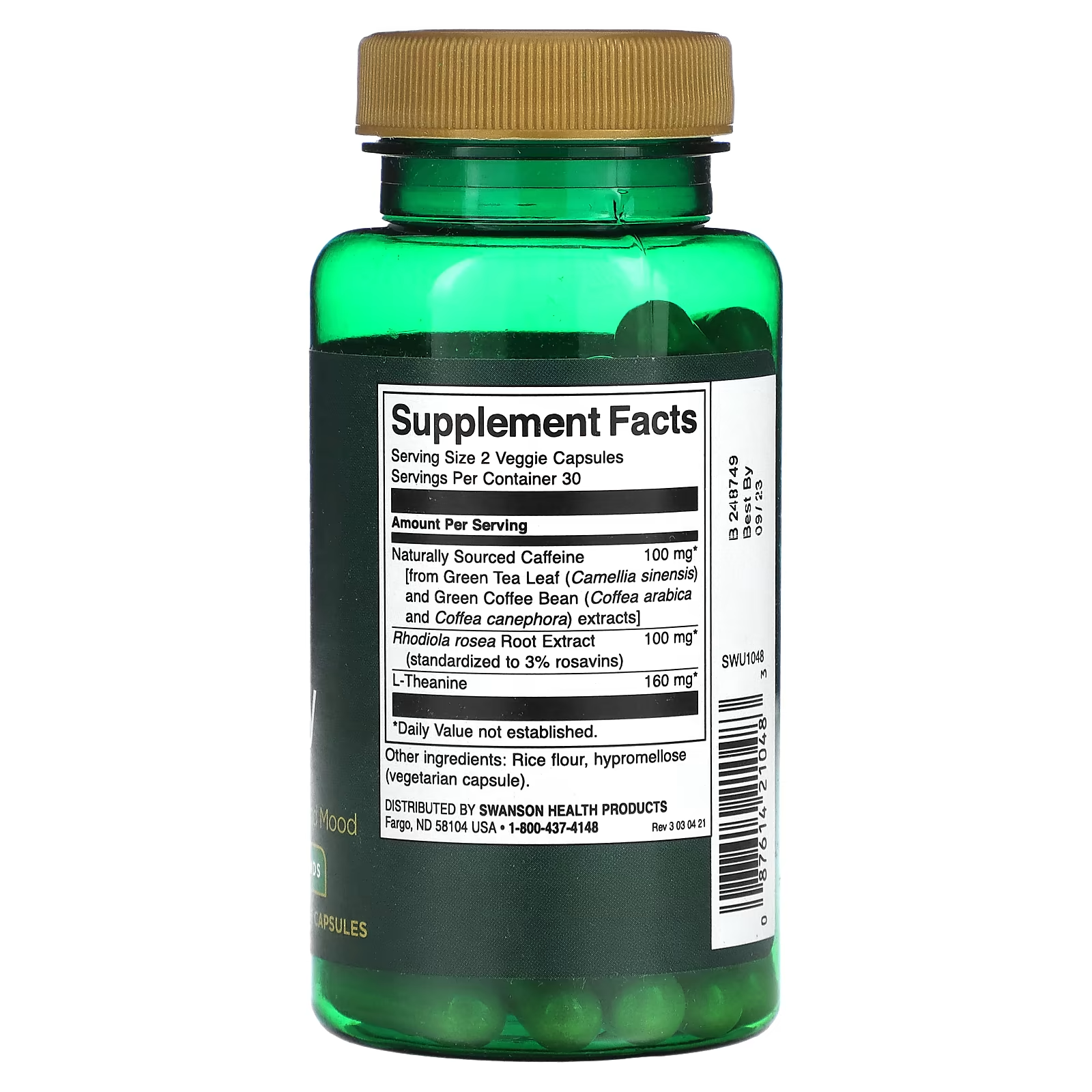 FREE Swanson, Pure Energy, 60 Veggie Capsules