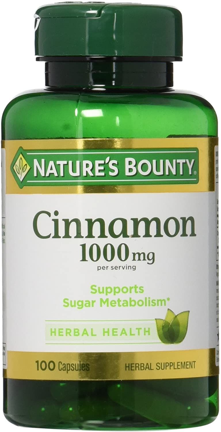 Nature's Bounty Cinnamon 肉桂 + 鉻，1000mg，60 粒