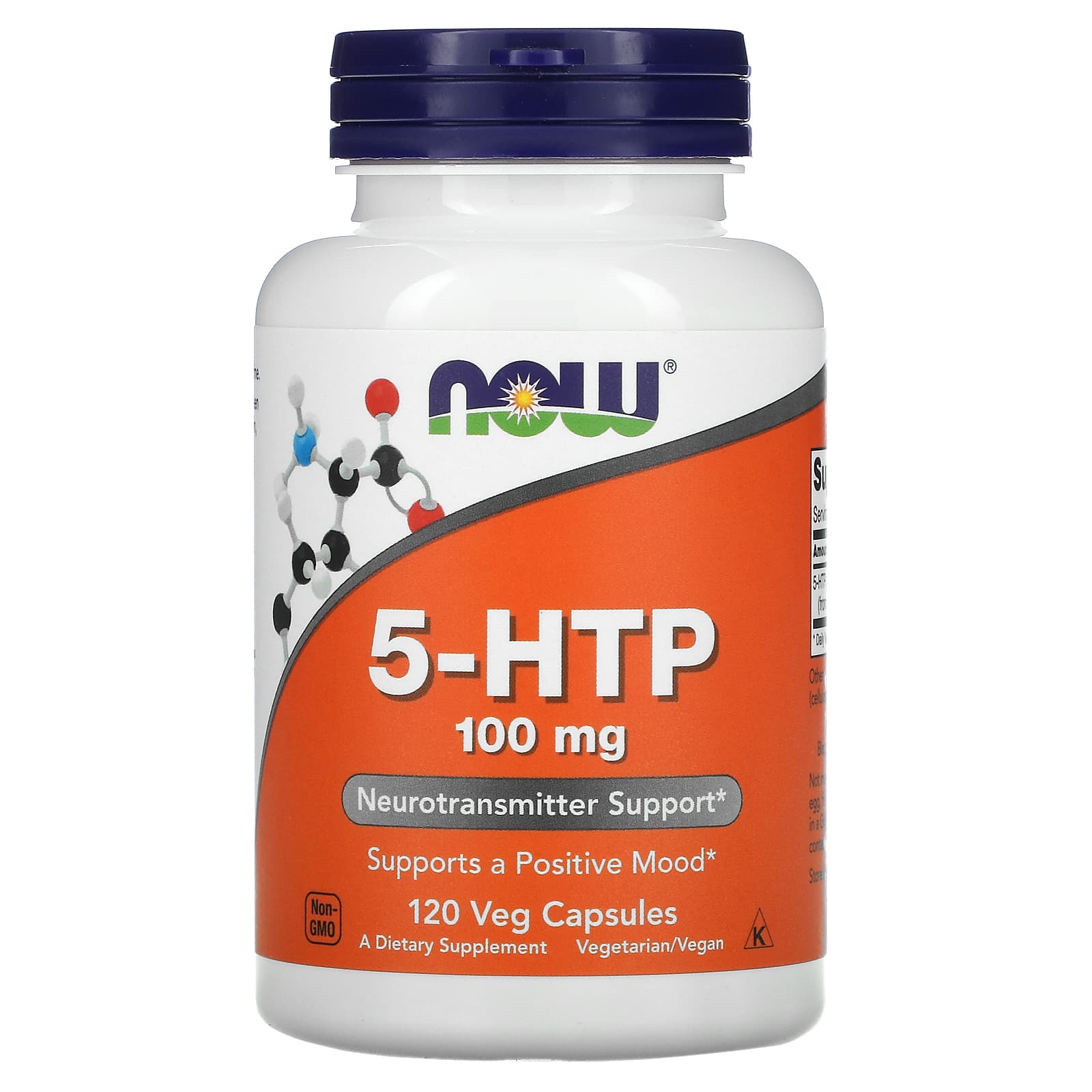 NOW Foods, 5-HTP 素食膠囊，100毫克，120粒