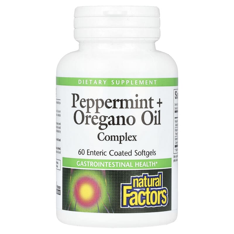 FREE Natural Factors, Peppermint + Oregano Oil Complex, 60 Enteric Coated Softgels