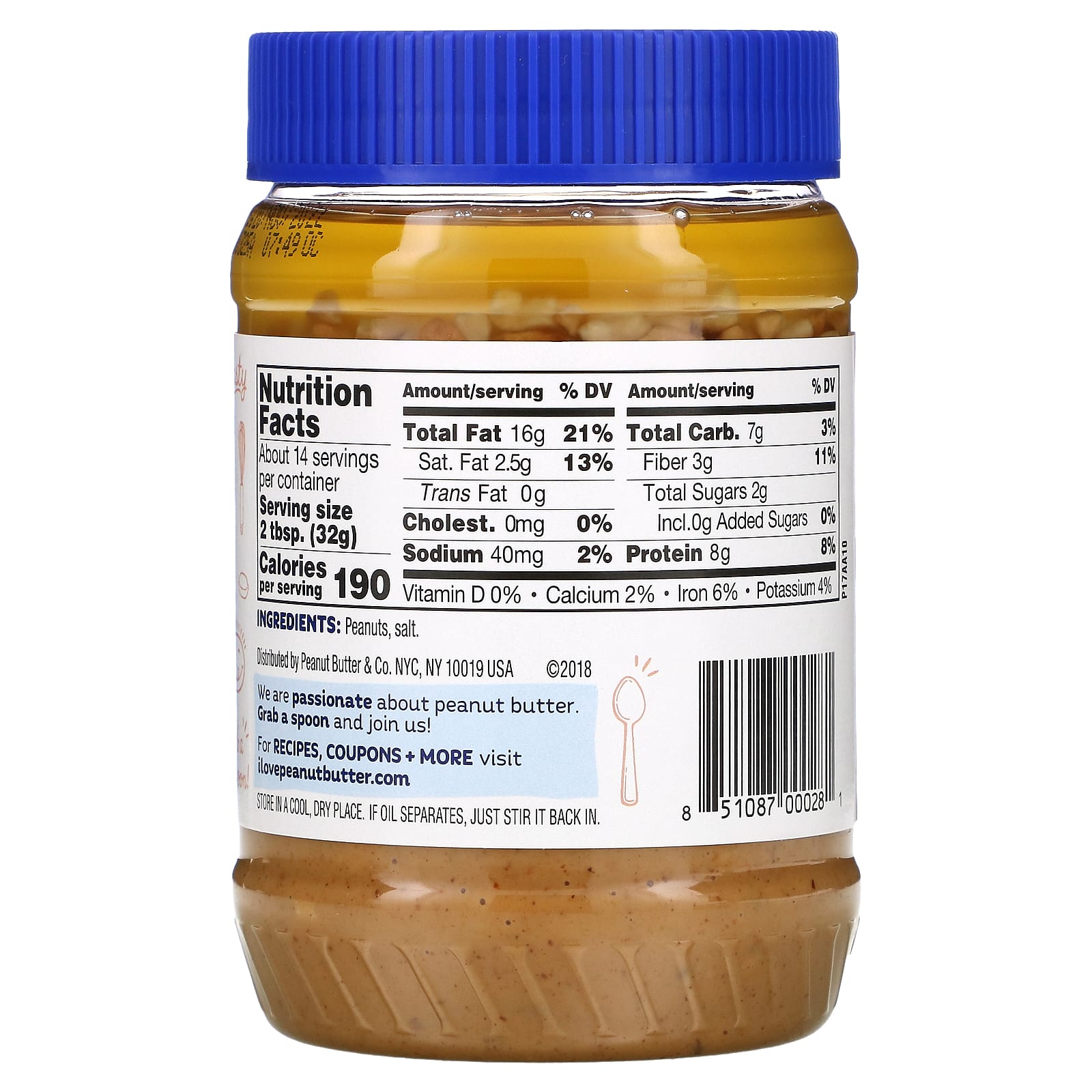 Peanut Butter & Co., Old Fashioned Crunchy, Peanut Butter, 16 oz (454 g)