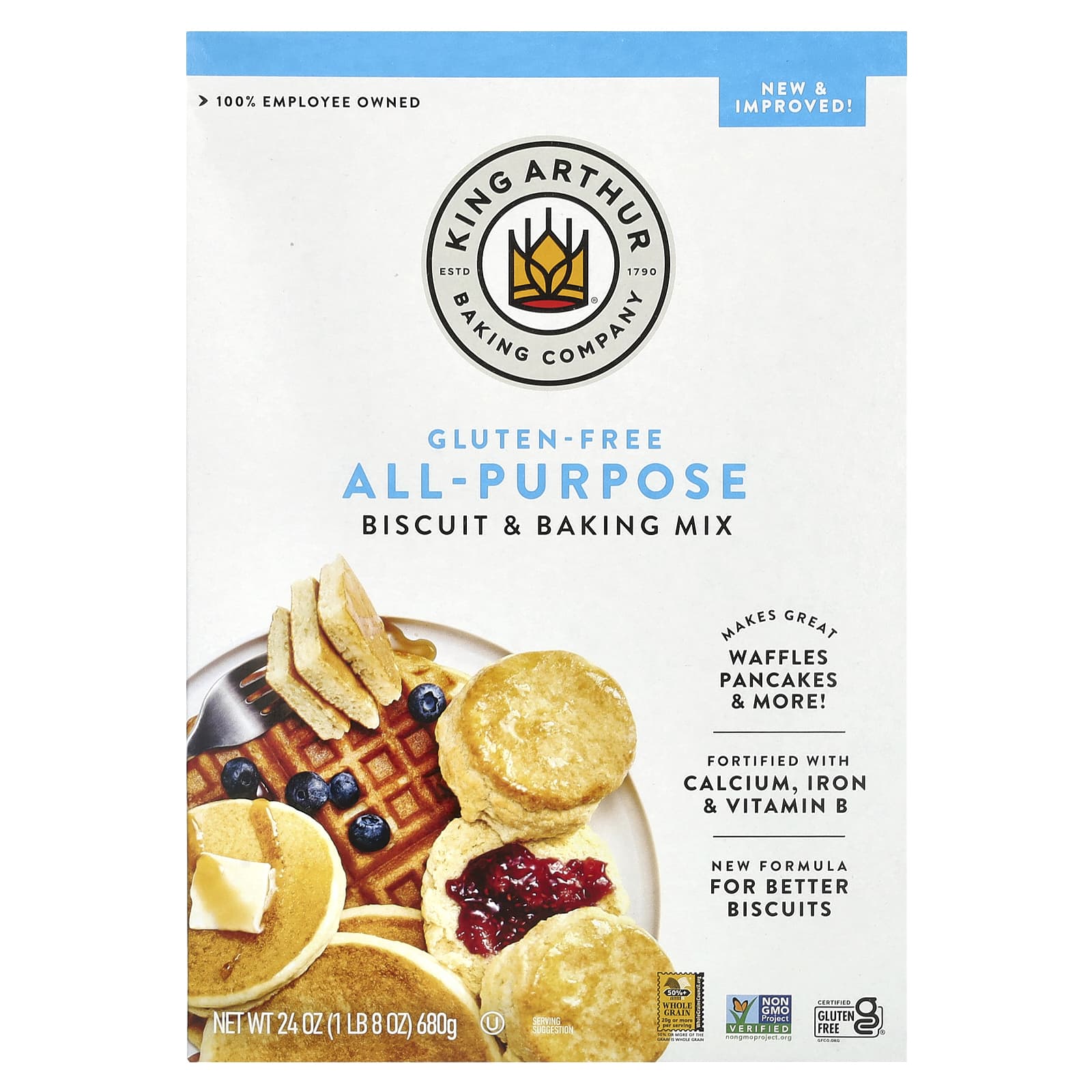 免費送 King Arthur Baking Company, 無麩質通用烘焙混合物，1.8 磅（680 克）