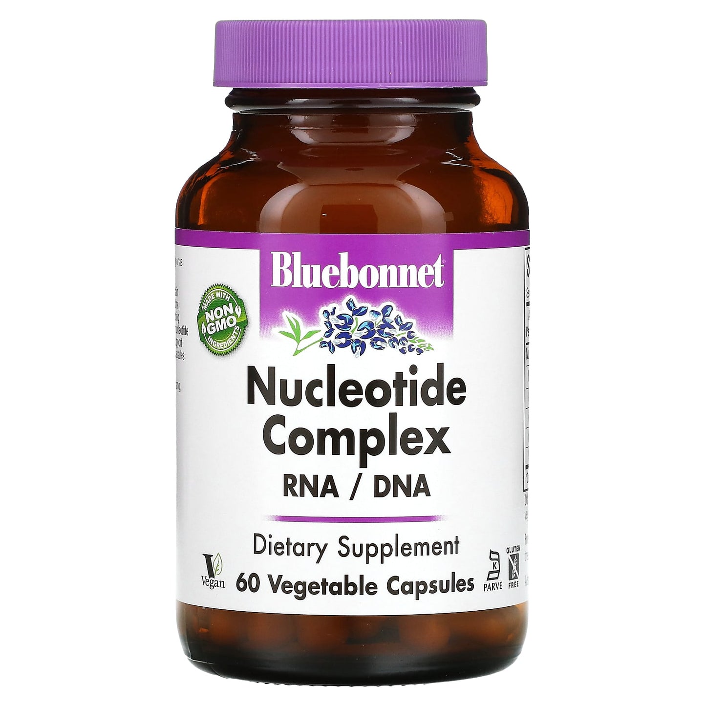 Bluebonnet Nutrition, 核苷酸復合物，RNA/DNA，60 粒素食膠囊