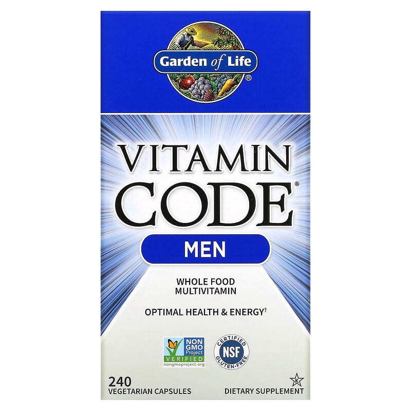 Garden of Life, Vitamin Code，MEN Multi Vitamin男性全食多維生素，240粒素食膠囊