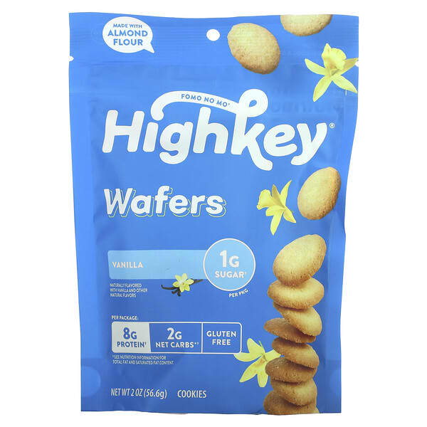 FREE HighKey, Wafers, Vanilla, 2 oz (56.6 g)