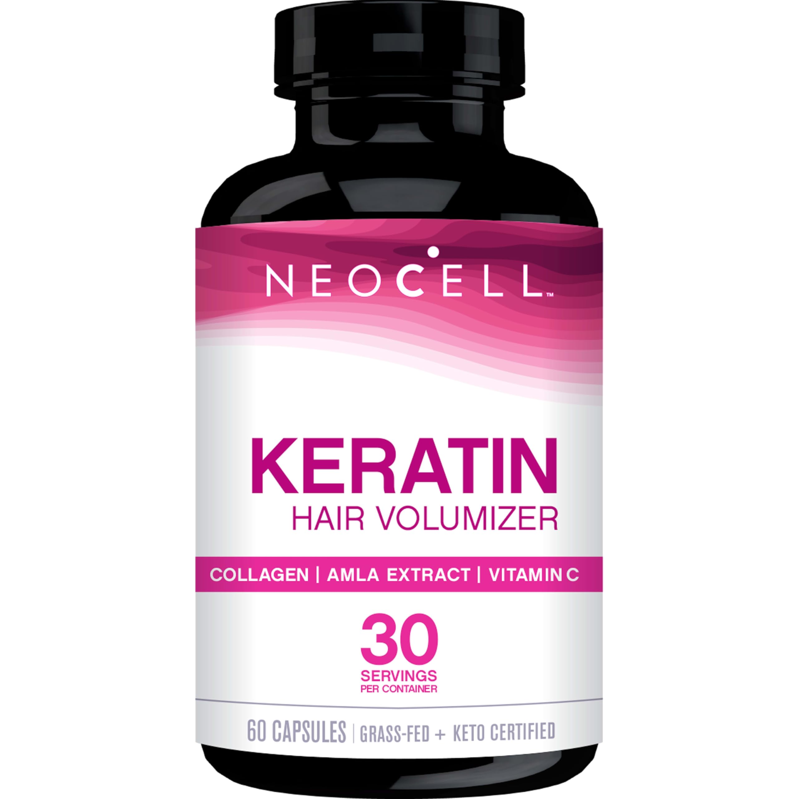 Neocell Keratin Hair Volumizer Collagen for strong lustrous hair 60 caps