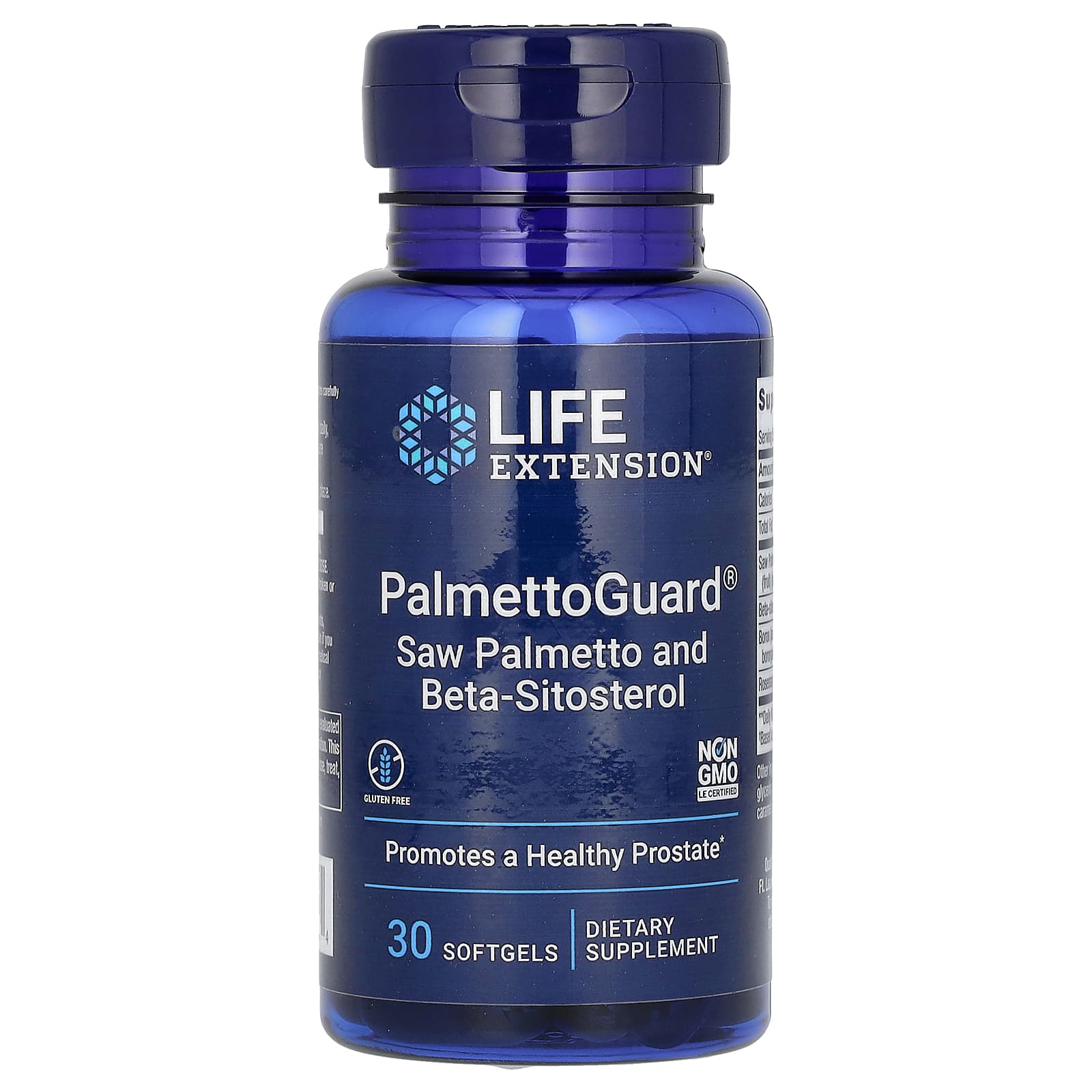 Life Extension、PalmettoGuard、棕櫚島和 β-谷甾醇，前列攝護腺健康，30 粒軟博物館