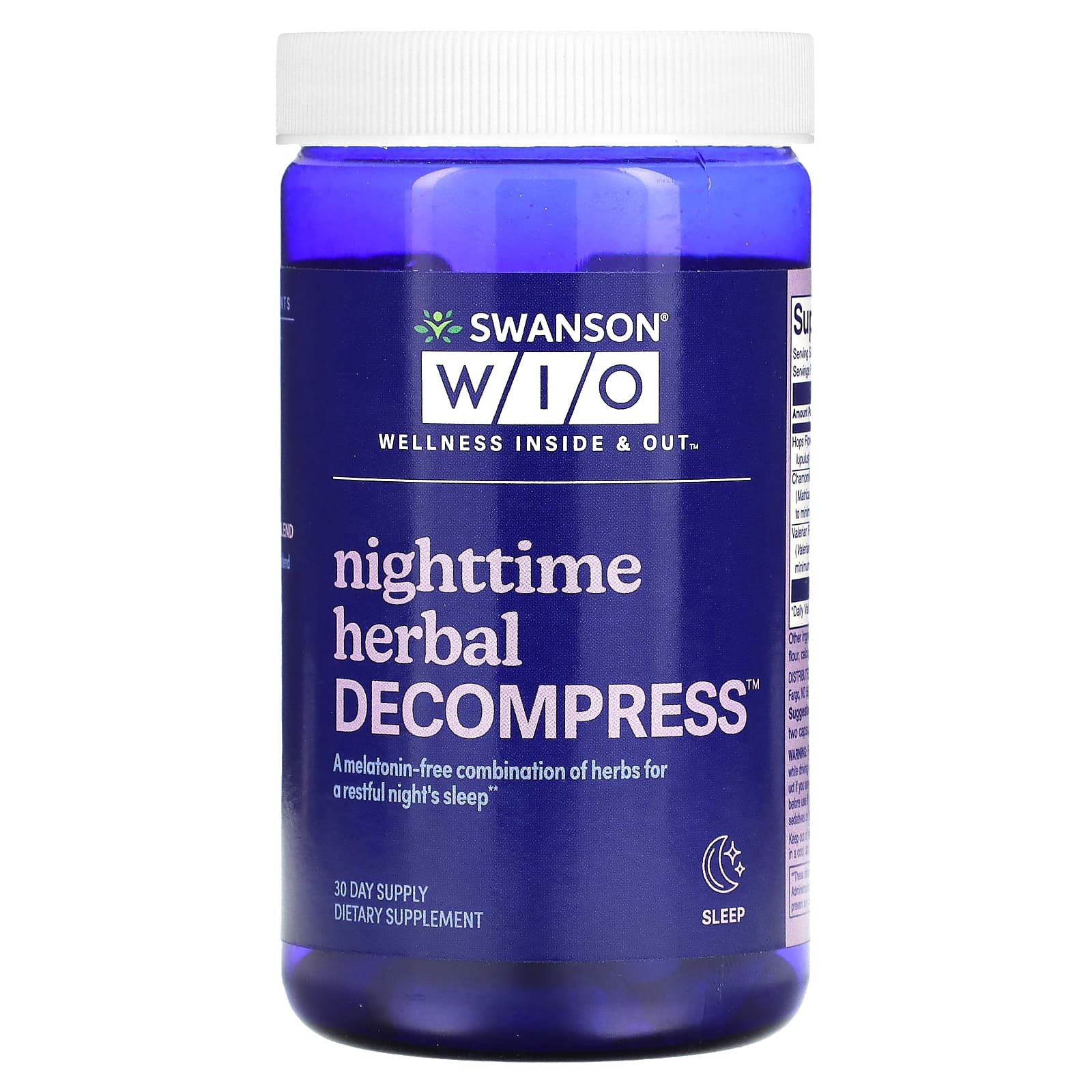 FREE Swanson WIO, Nighttime Herbal Decompress, 30 Capsules