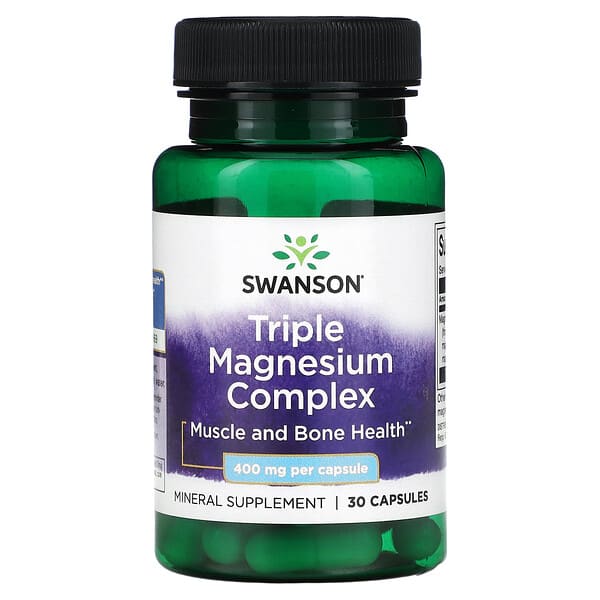 *FREE* Swanson, Triple Magnesium Complex, 400 mg, 30 Capsules
