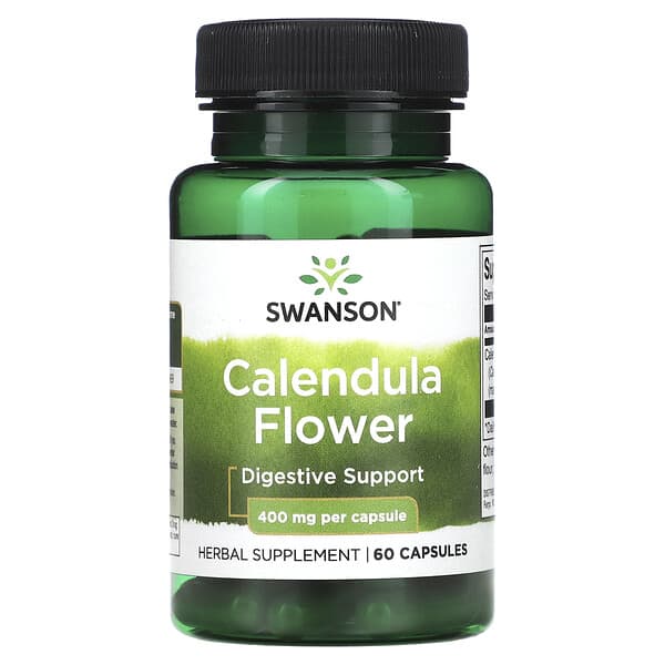 Swanson, Calendula Flower, 400 mg, 60 Capsules